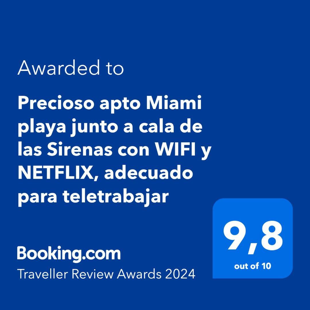 Precioso Apto Miami Primera Linia Playa Cala De Las Sirenas, Con Wifi Y Netflix, Adecuado Para Teletrabajar Miami Playa Exteriér fotografie